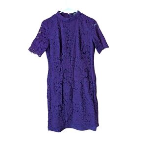 Alex Marie  Elegant women's purple lace overlay dress size 4